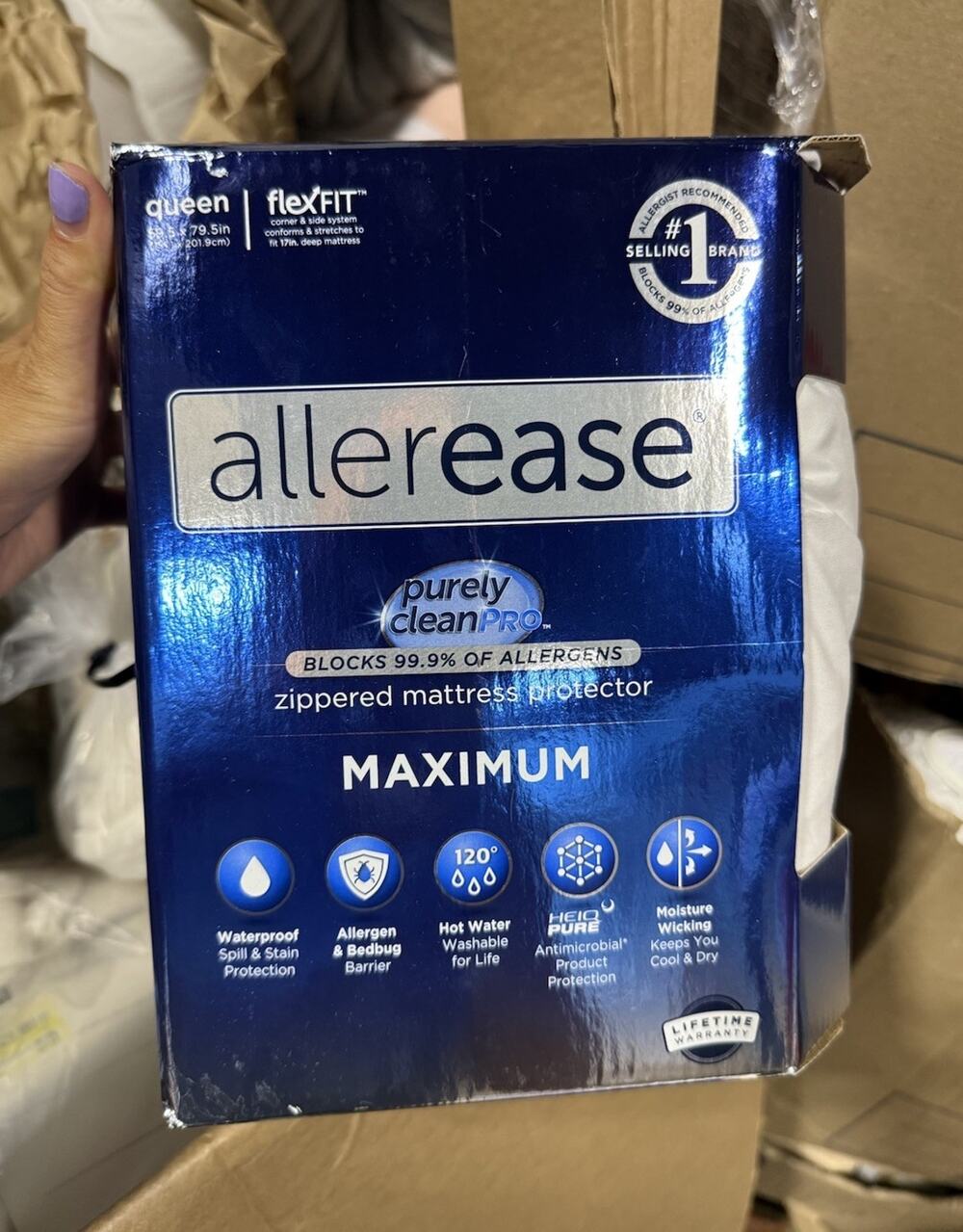 AllerEase Maximum Protection Queen Mattress Cover - Bed Bug & Allergy
